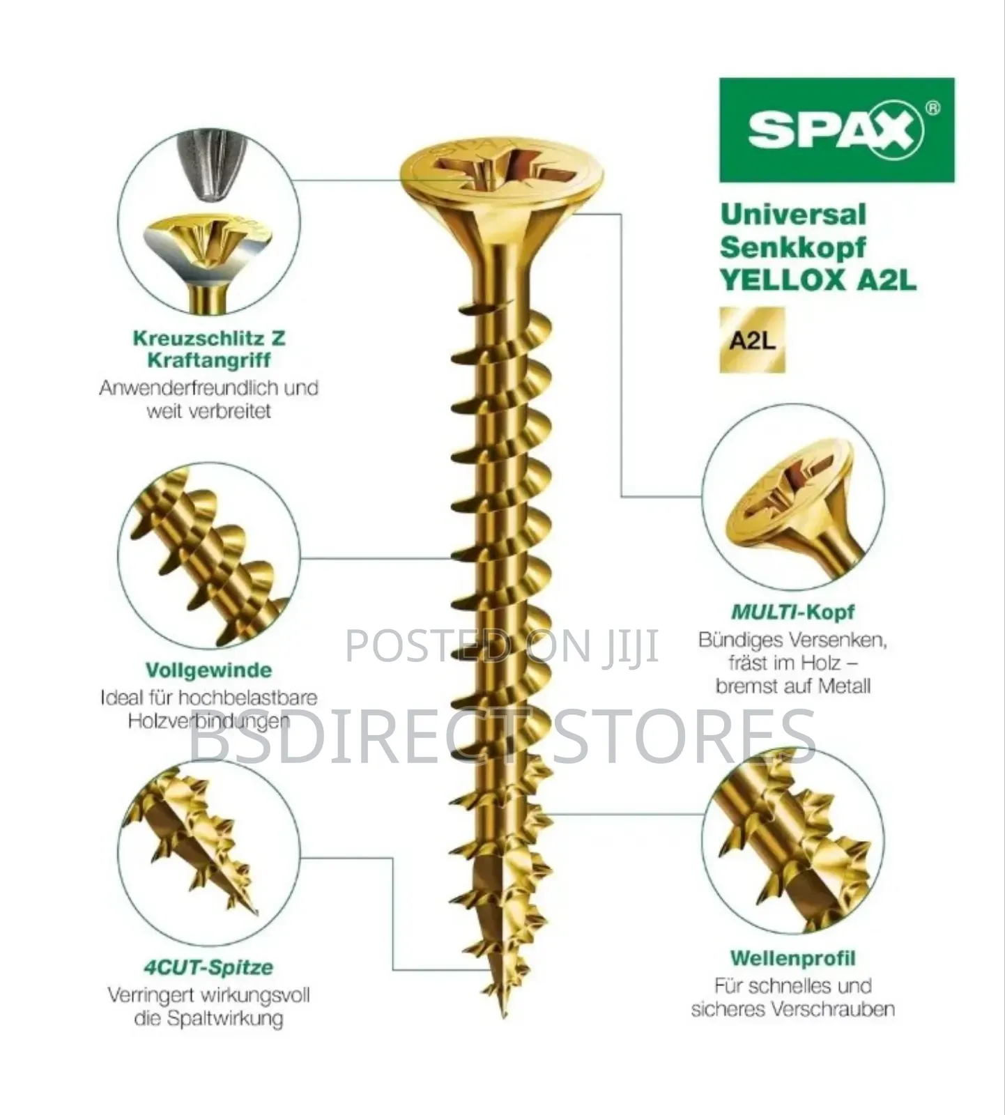 Spax Assorter Kit Pozi Yellow 199 Piece Selection Pack
