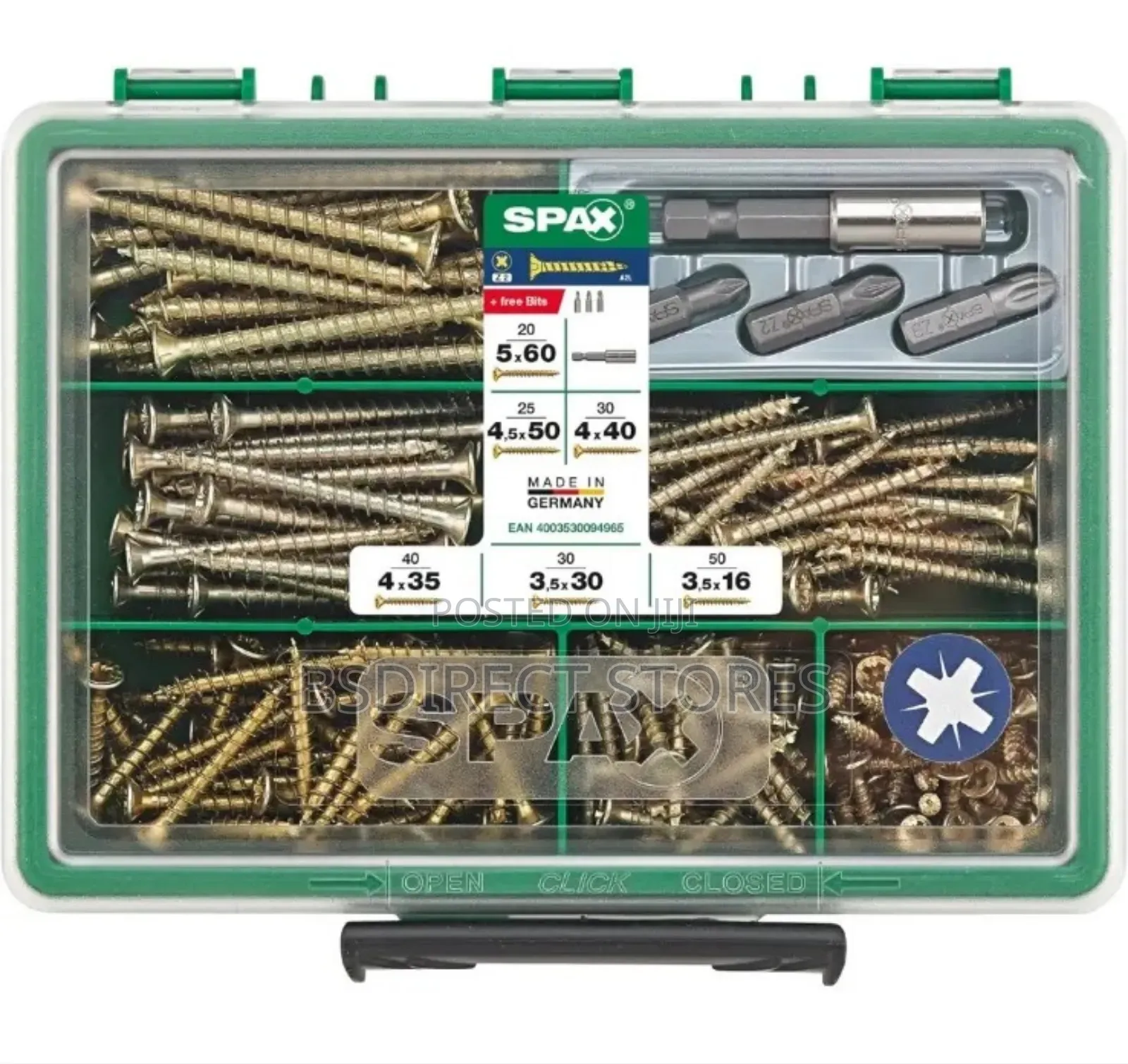 Spax Assorter Kit Pozi Yellow 199 Piece Selection Pack
