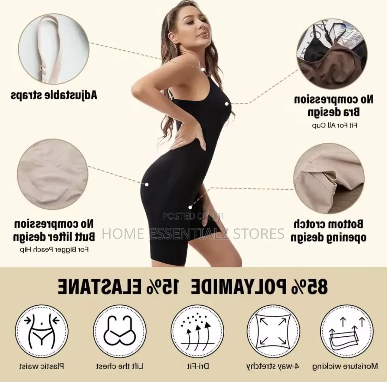 Women Seamless Body Shapewear Corset With Open Crotch