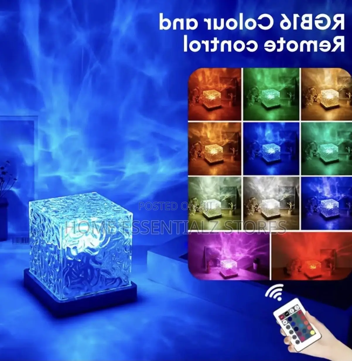 Aurora Ocean Wave Projector Table Lamp - 16 Colors RGB Desk Lamp