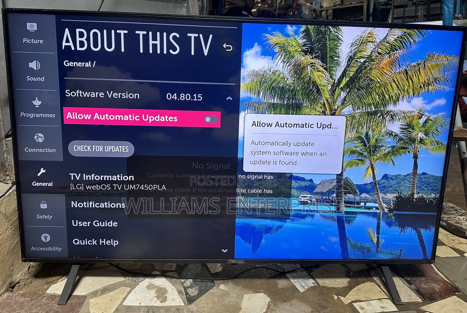 Lg 55 Inches Uhd Active HDR Webos Smart Thinq Television