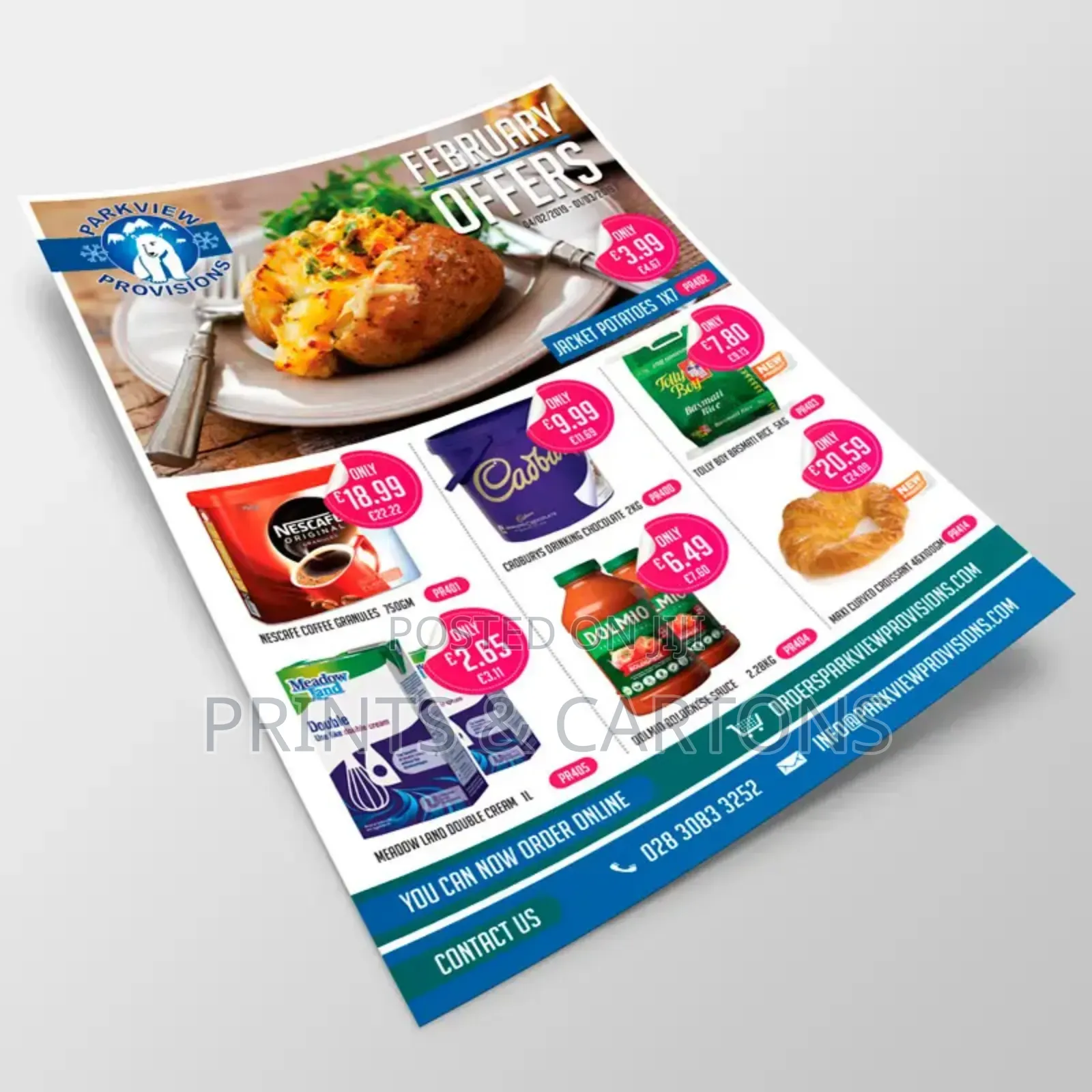 Printed Leaflet for Supermarkets