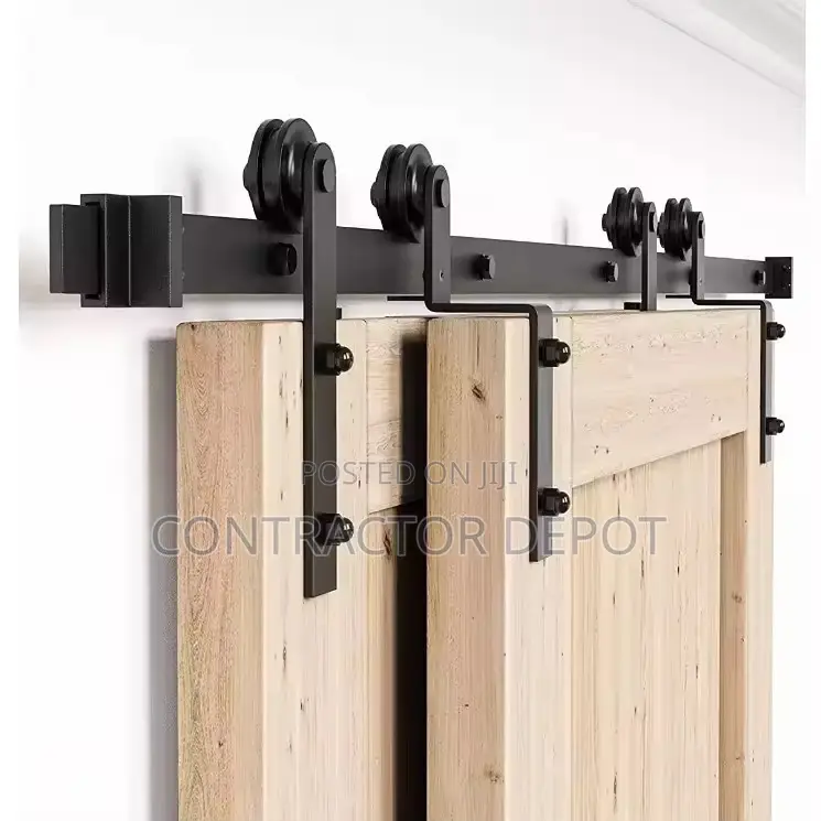 Bypass Industrial Sliding Barn Door Hardware Kits