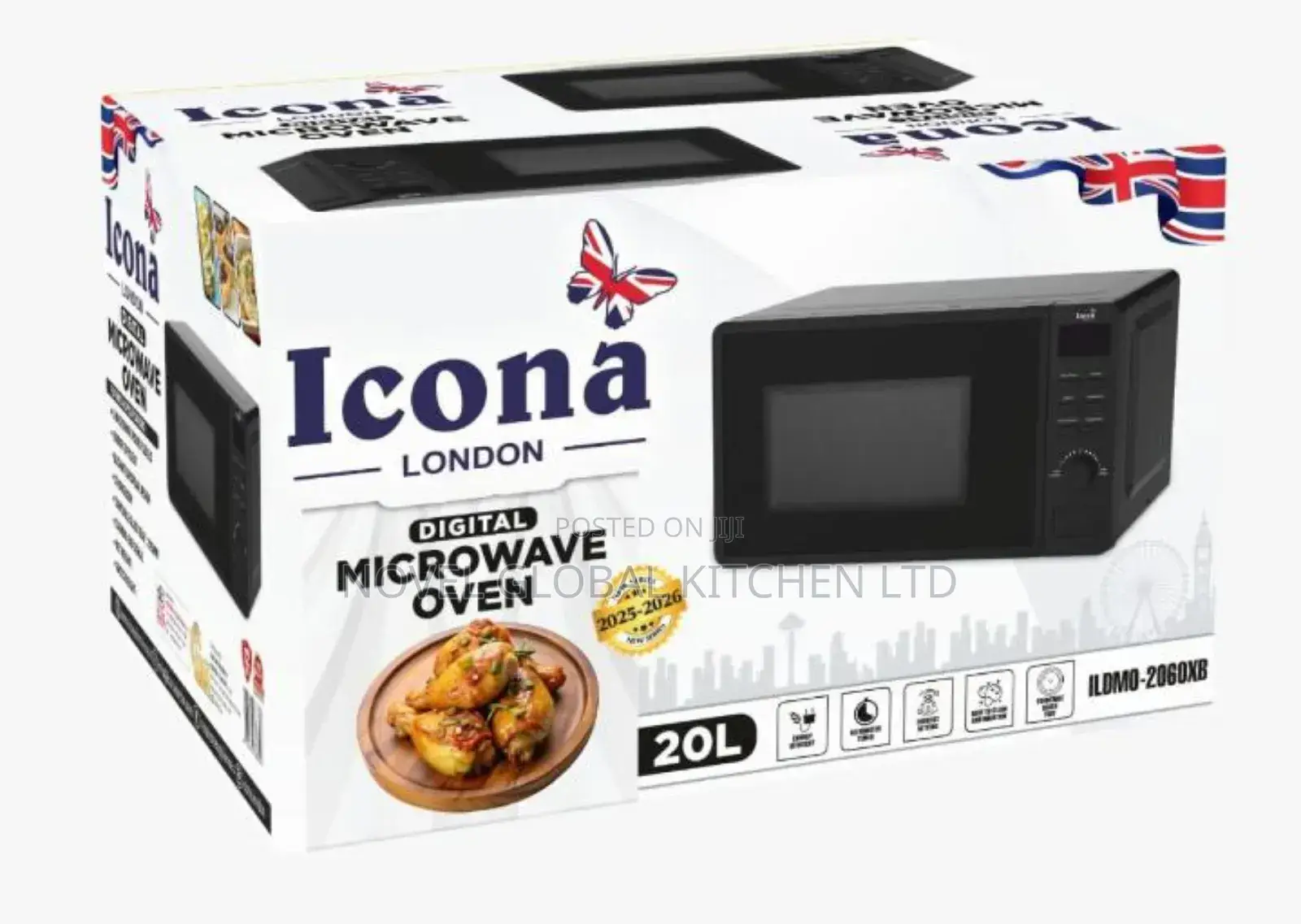 20l Icona London Digital Microwave Oven