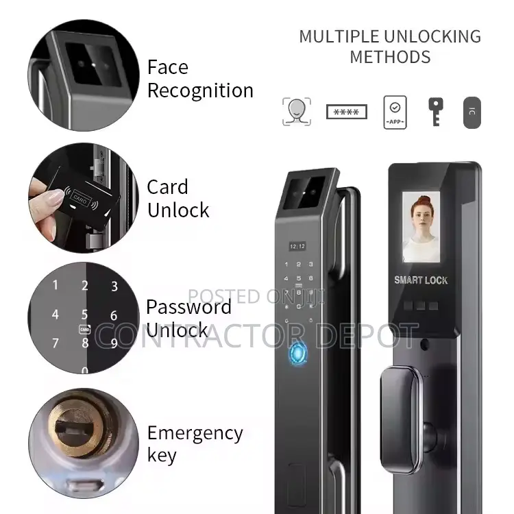 Smart Door Lock With Key for Homes Tuya