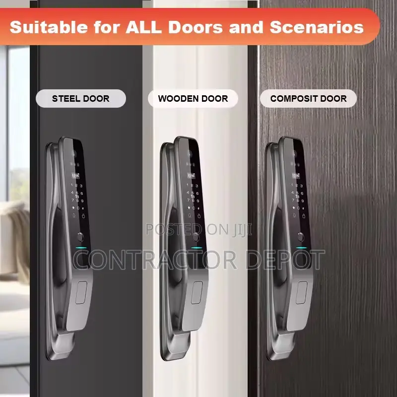 Talking Wifi Tuya Smart Door Lock With Camera and Monitor