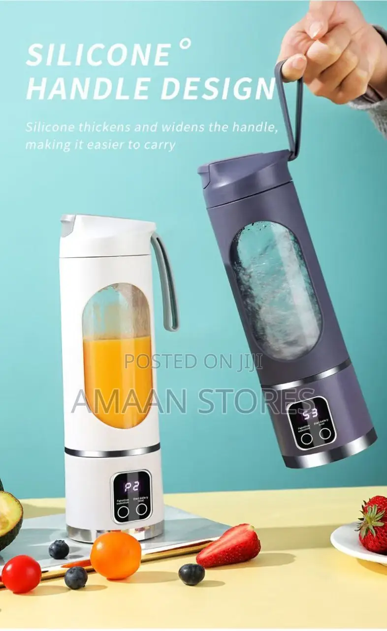 Portable Usb Rechargeable Blender – 450ml Mini Juicer
