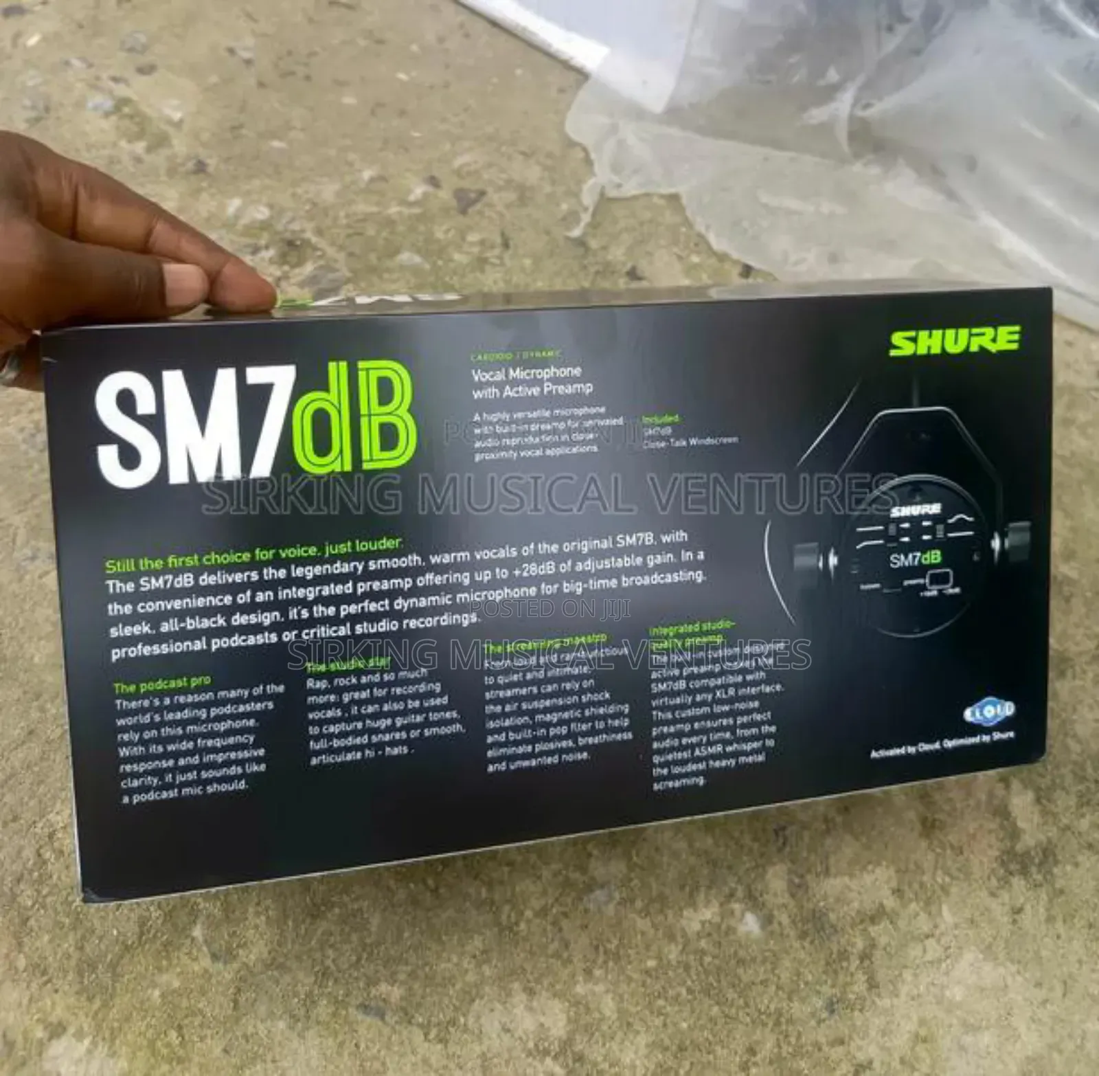 Sm7db Vocal/Dynamic Studio Microphone With Active Preamp