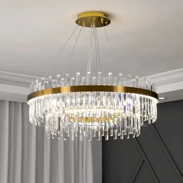 Modern Simple Living Room Crystal Chandelier 600mm