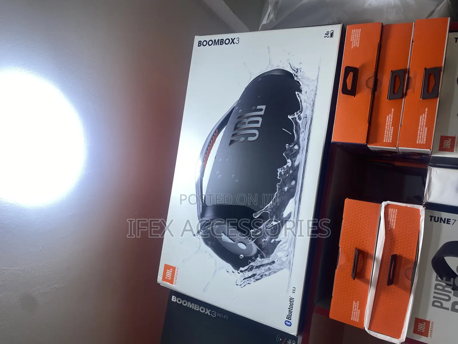 JBL Boombox 3 Wireless Bluetooth Portable Speaker - Black