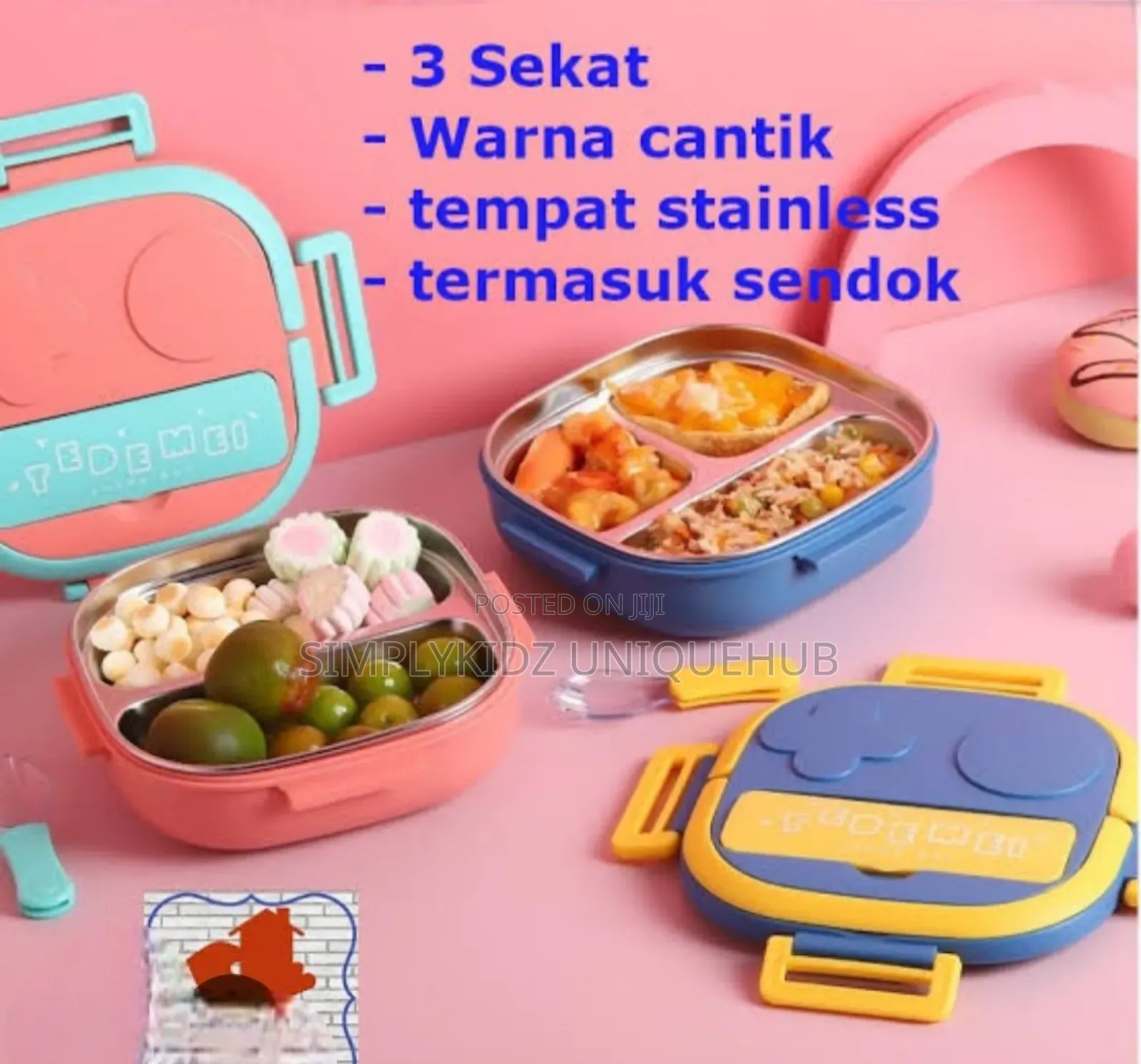 Tedemei Original Stainless Lunch Box 2 Grid/Compartments