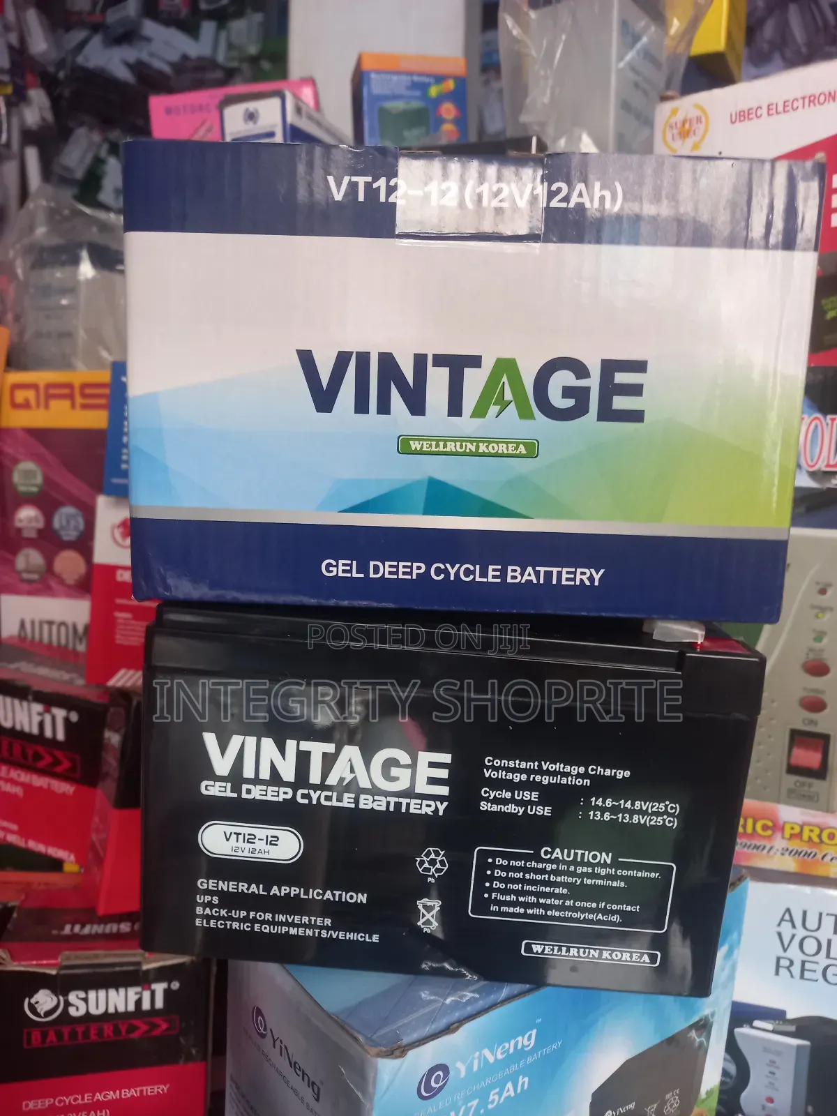 Vintage Wellrun Korea Gel Deep Cycle Battery (12v12ah)