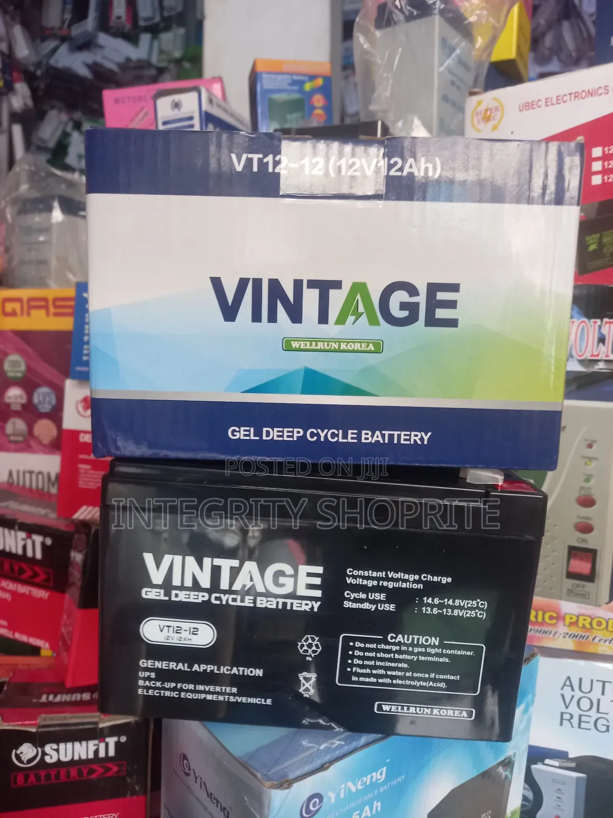 Vintage Wellrun Korea Gel Deep Cycle Battery (12v12ah)