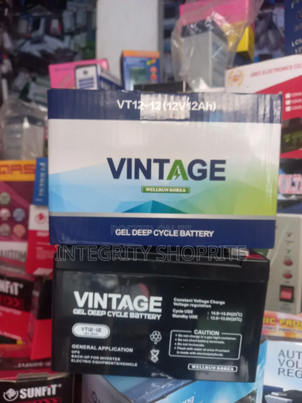 Vintage Wellrun Korea Gel Deep Cycle Battery (12v12ah)