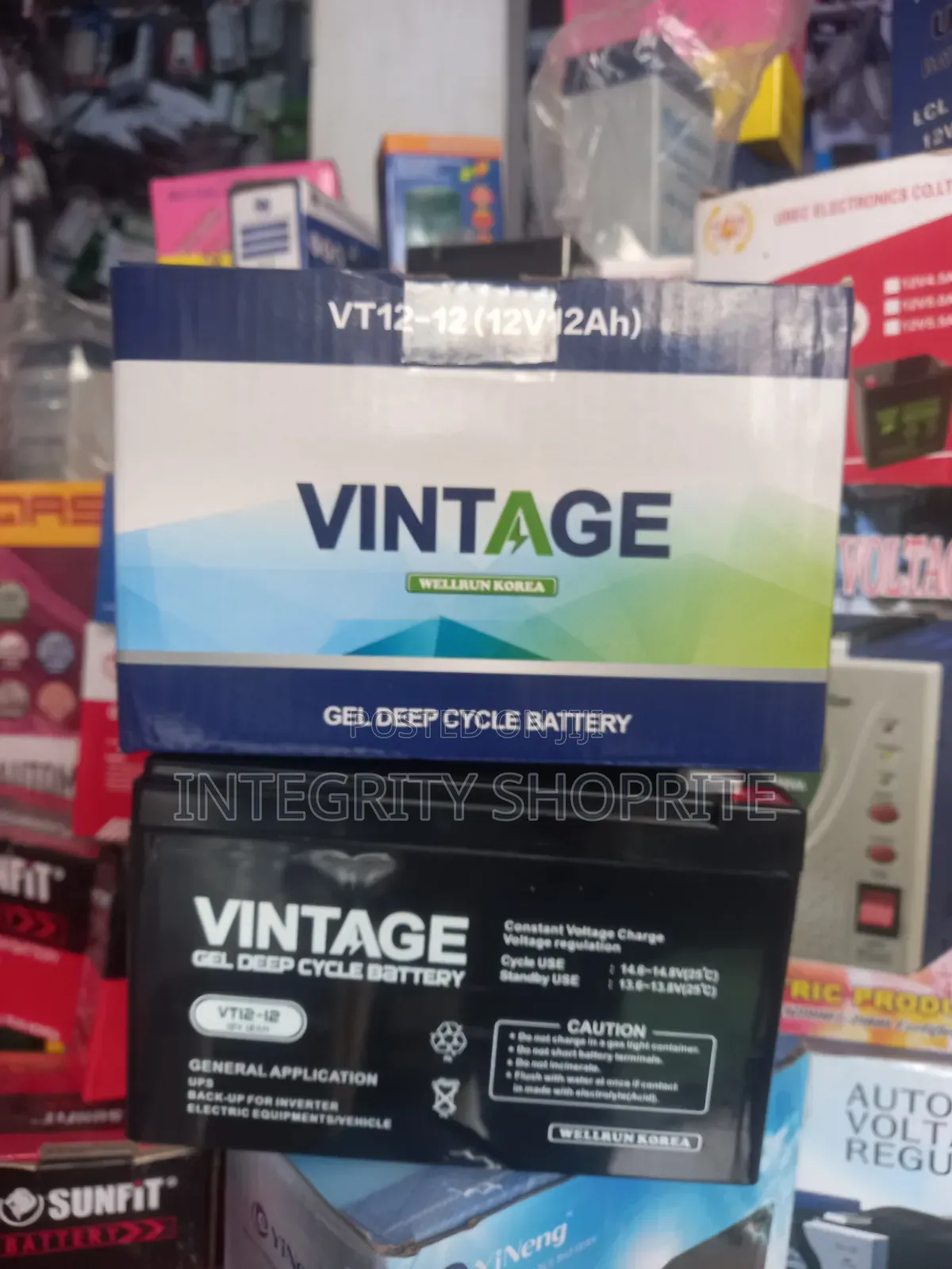 Vintage Wellrun Korea Gel Deep Cycle Battery (12v12ah)