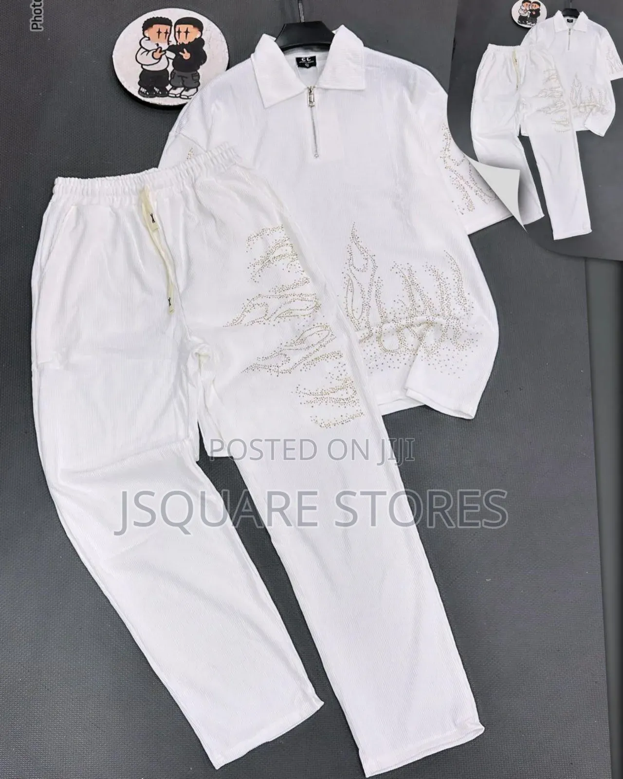 Men Luxury Cotton Up and Down (Top and Trousers)