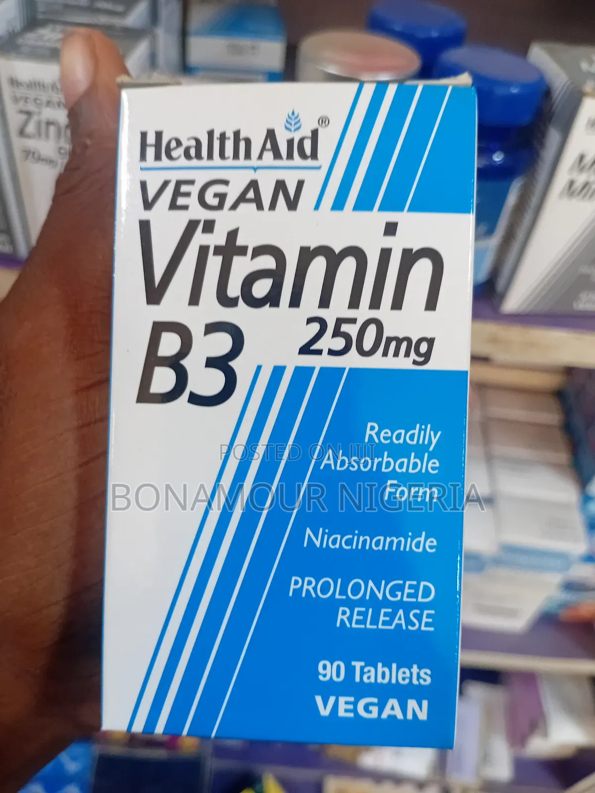 Healthaid Vitamin B3(Niacinamide) 250mg X90 Veg Tabs