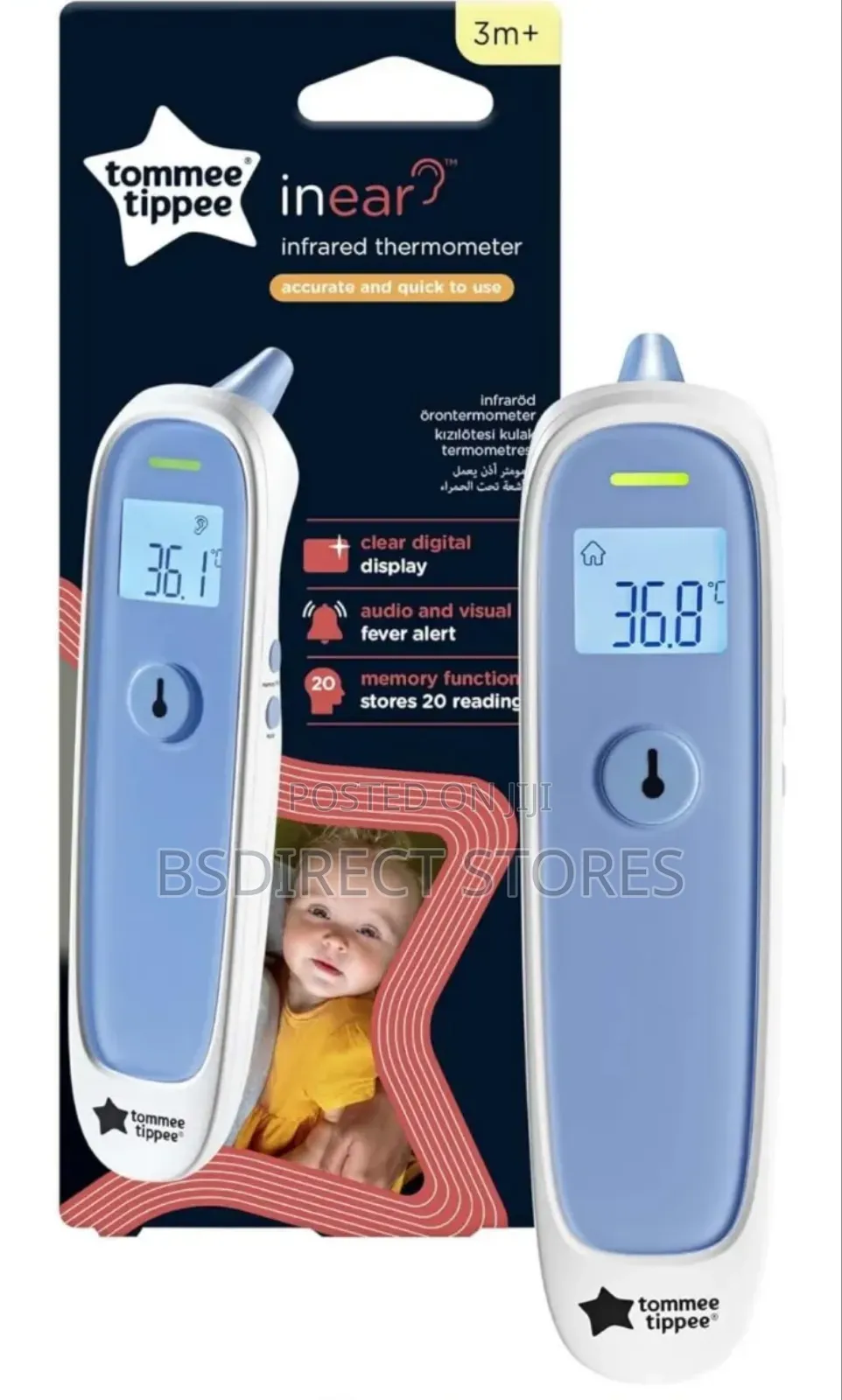 Tommee Tippee Inear Digital Thermometer, Suitable for 3m+