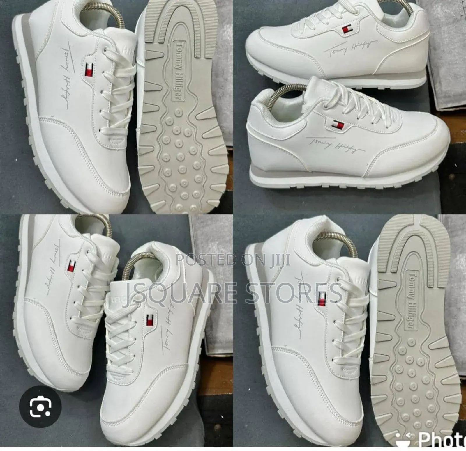 Men Comfortable Tommy Sneakers in Colours White and Black