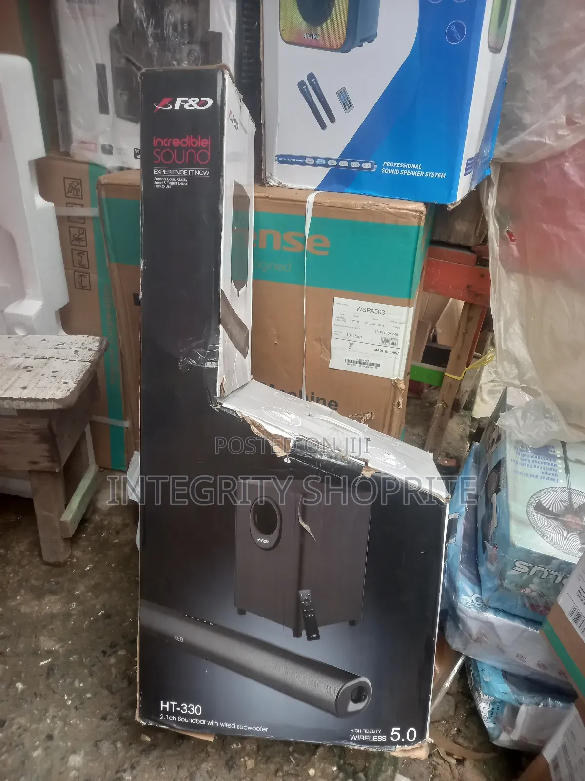 F D Ht330 Bluetooth Soundbar + Subwoofer - Black