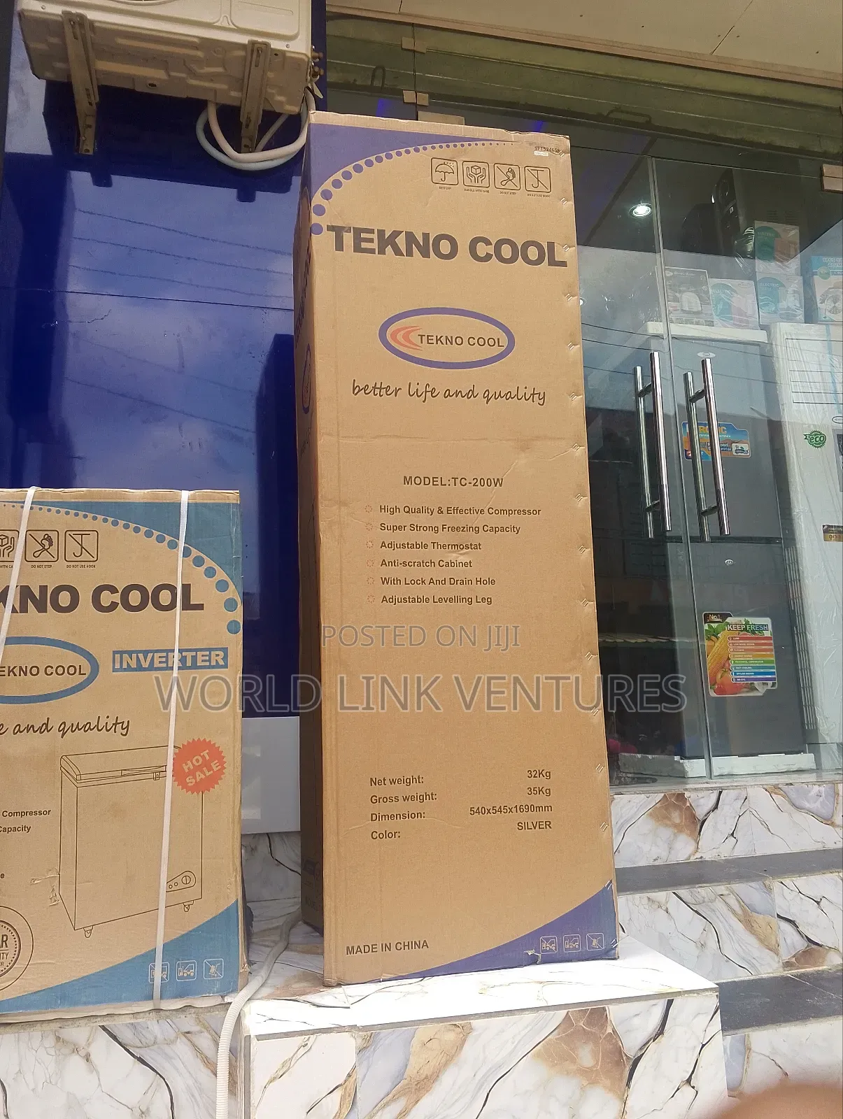 Tekno Cool Standing Double Door Fridge 280liters