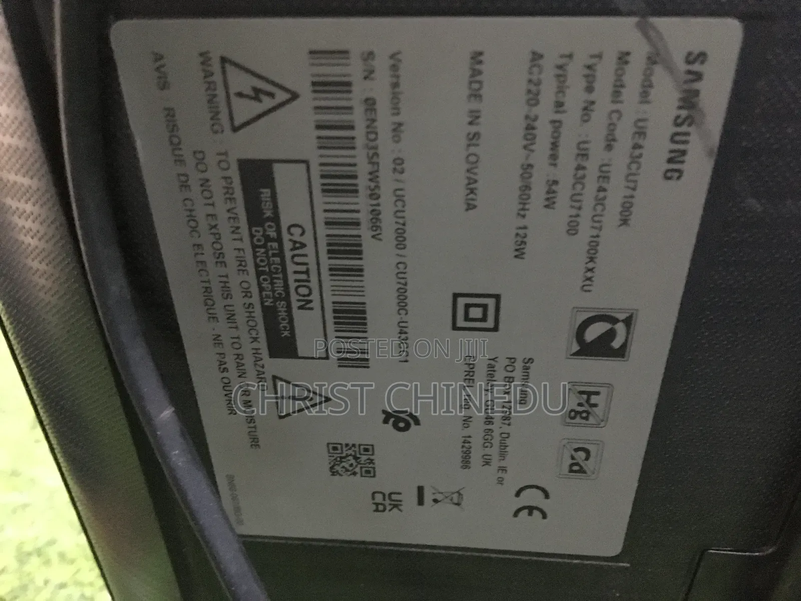 43inches Samsung Smart Crystal Processor Tv