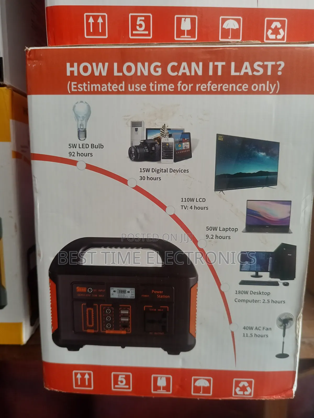 500w Portable Solar Generator With 150watts Solar Panel