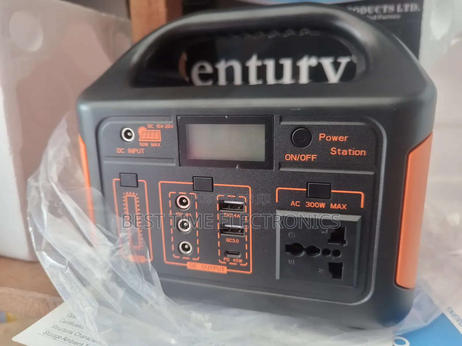 300w Portable Solar Generator With 50 Watts Solar Panel