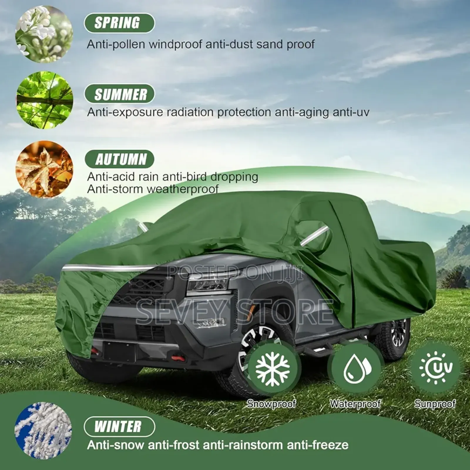 Car Cover Custom Fit for Nissan Frontier Crew Cab 6ft Bed