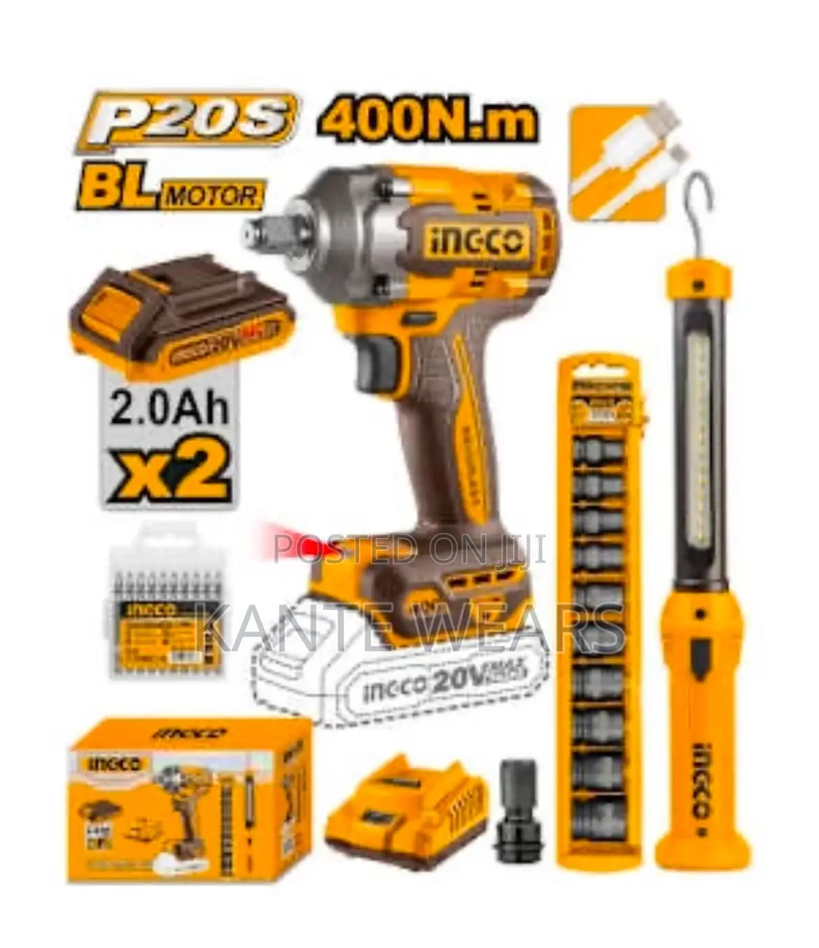 Ingco Impact Wrench- 20v