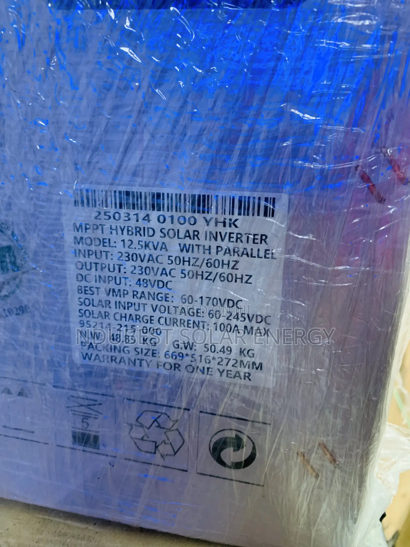 12.5kva 48v Yohako Hybrid Solar Inverter