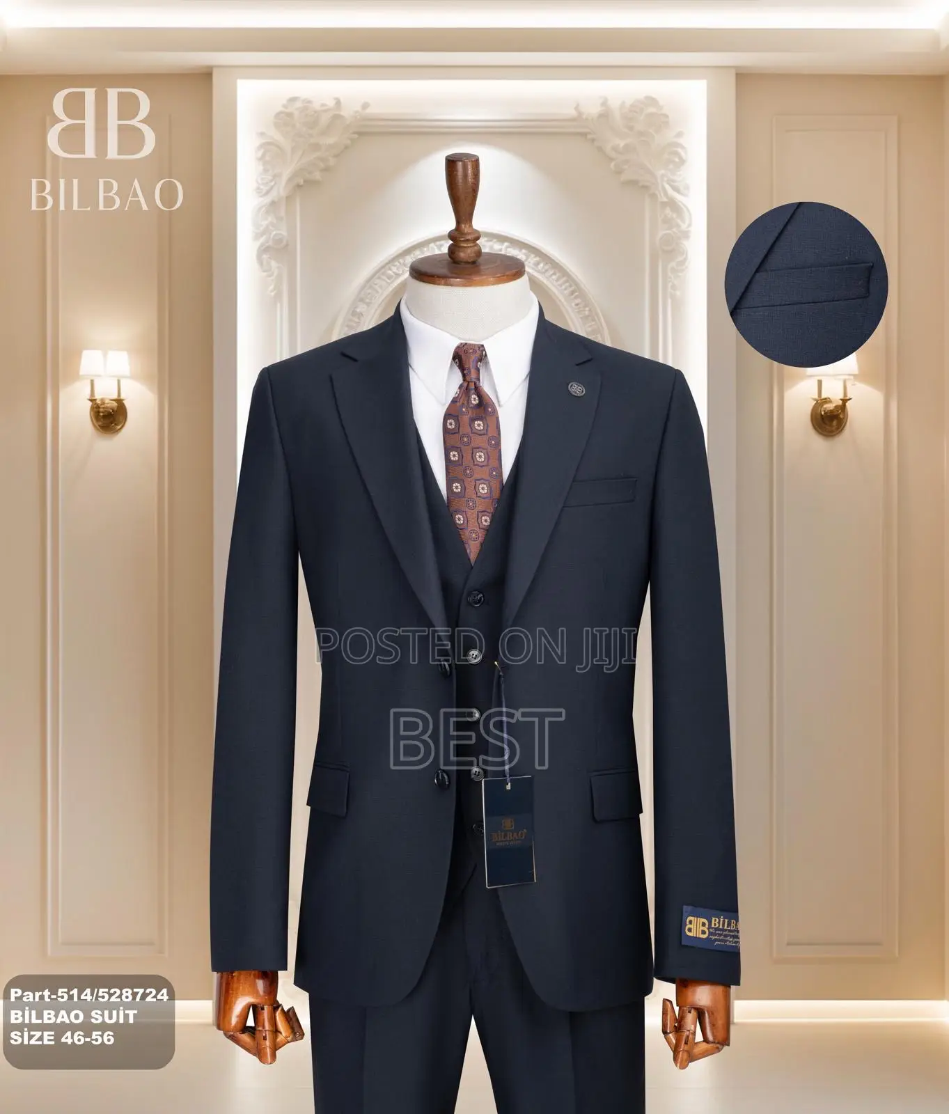 Men's Luxury 3pis Suit With 2 Botton Only for Men of Class