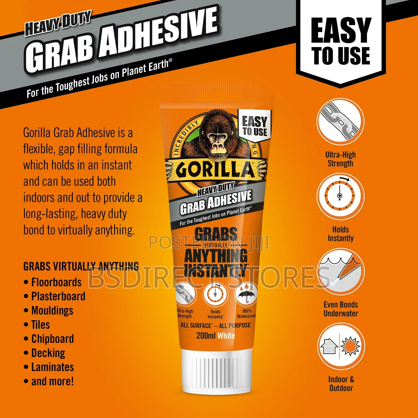 Gorilla Glue Gorilla Heavy- Duty Grab Adhesive White 200ml