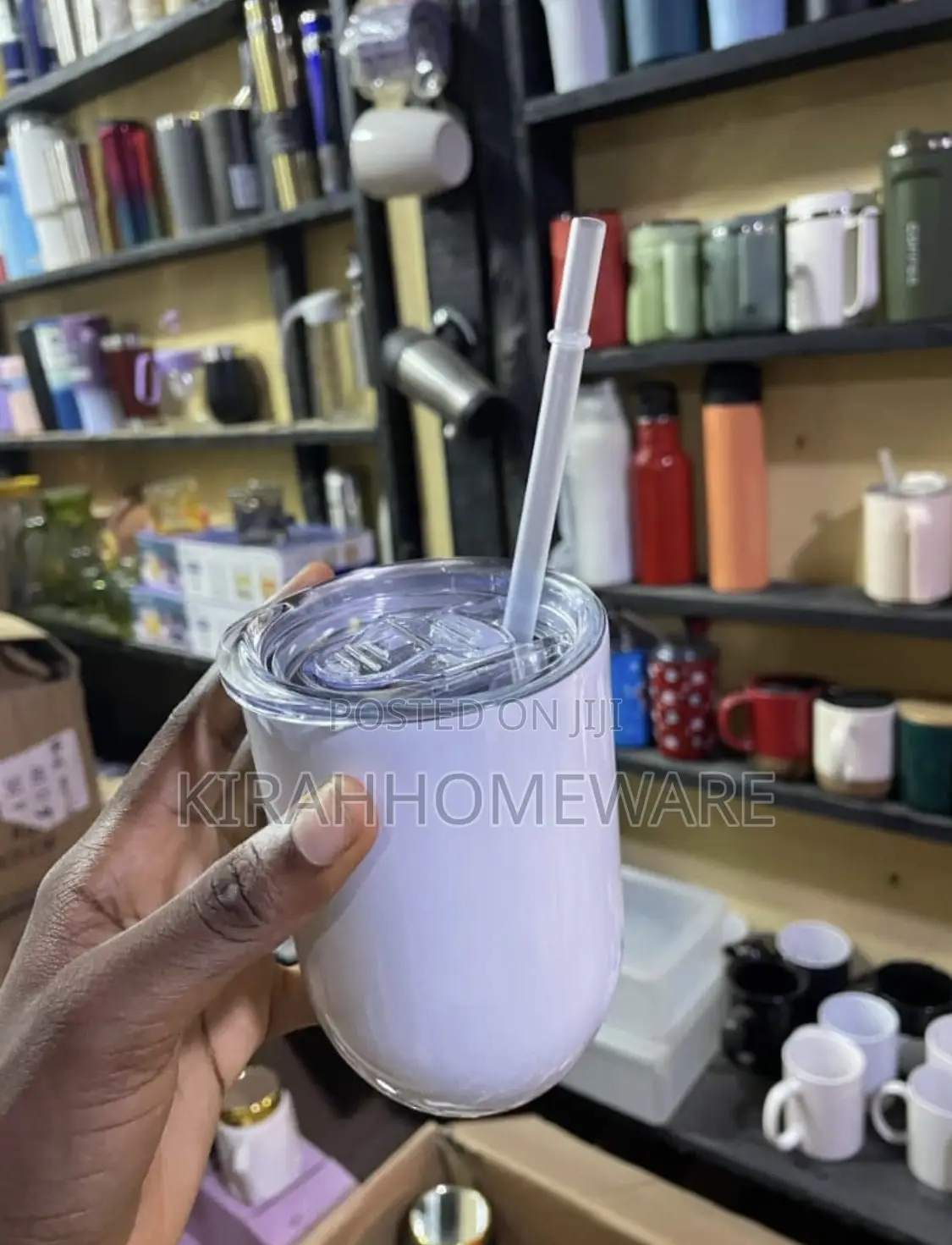 Sublimation Egg Tumbler With Straw ( 500ml)
