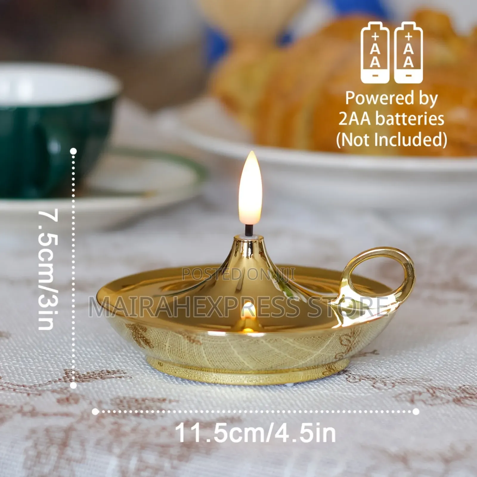 Luxury Gold Led Artificial Candle Light