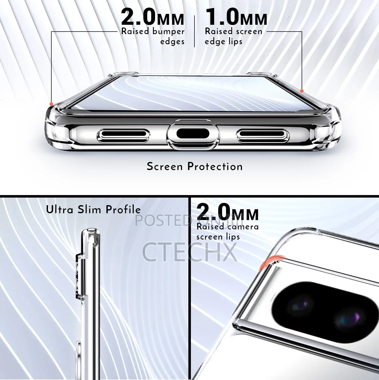 Shields Up for Pixel 8a Case With Card Holder 3 Cards Clear