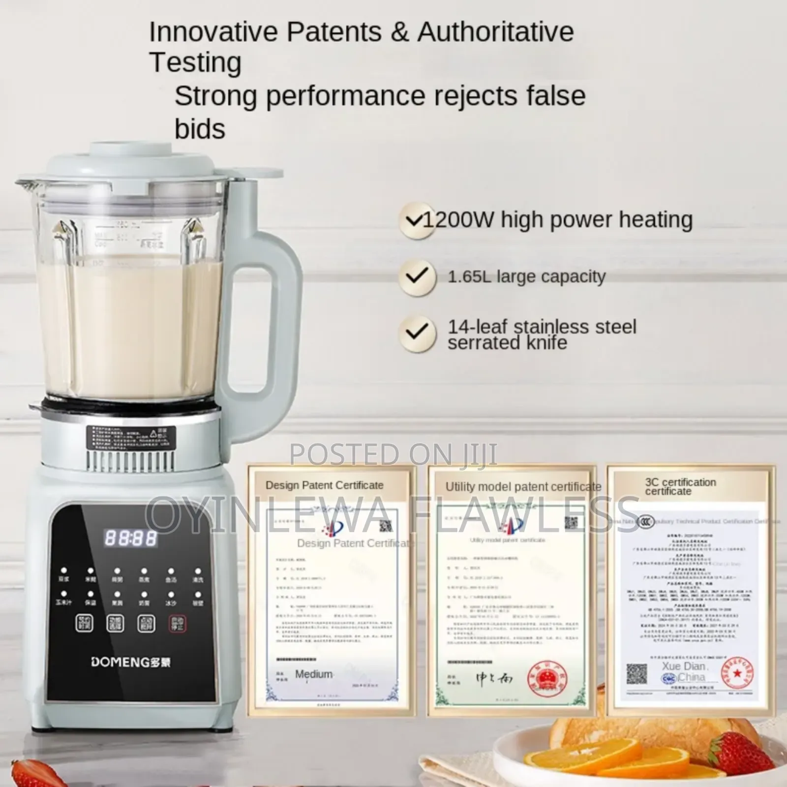 New Domeng Dmj1 Electric Touch Button Cooker Crusher Blender