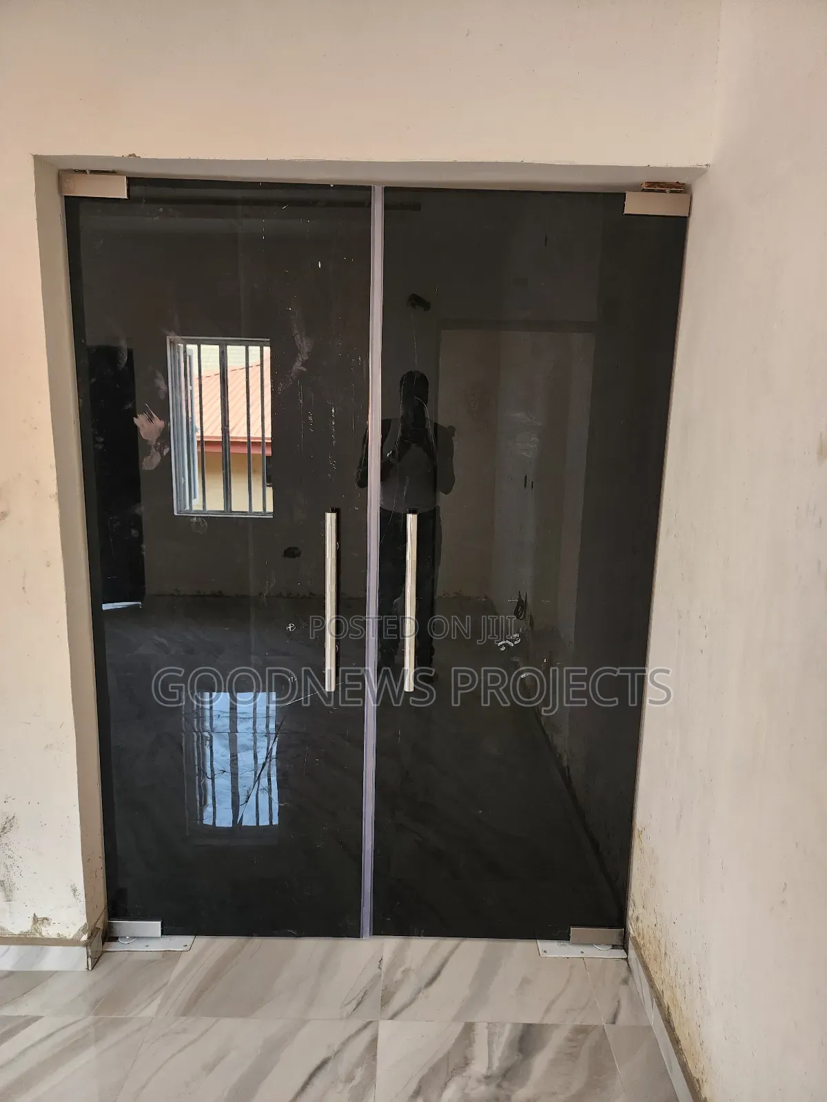 Swing Glass Door {Black