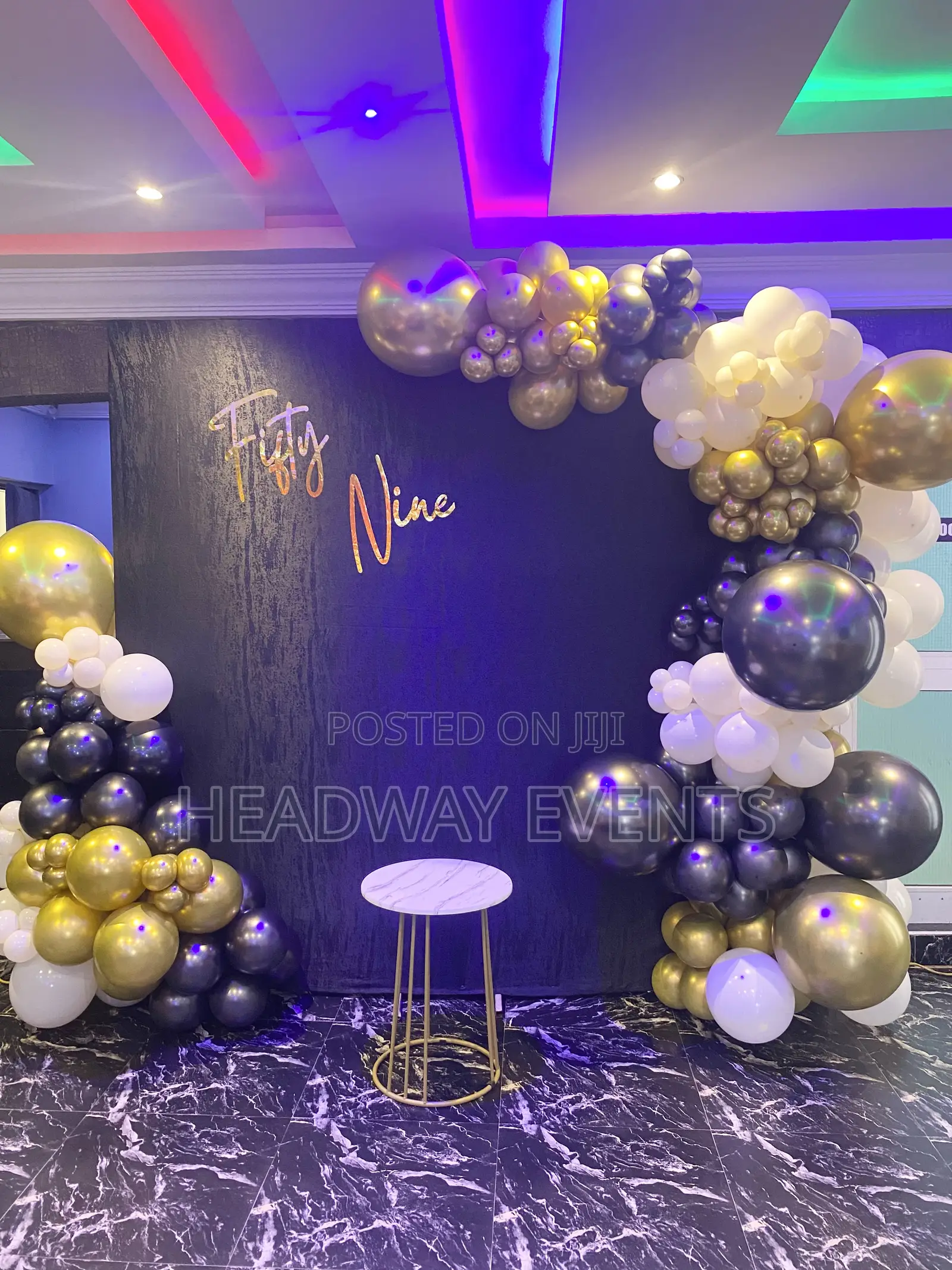 Just Backdrop and Welcome Stand Decor 59th Intimate Birthday