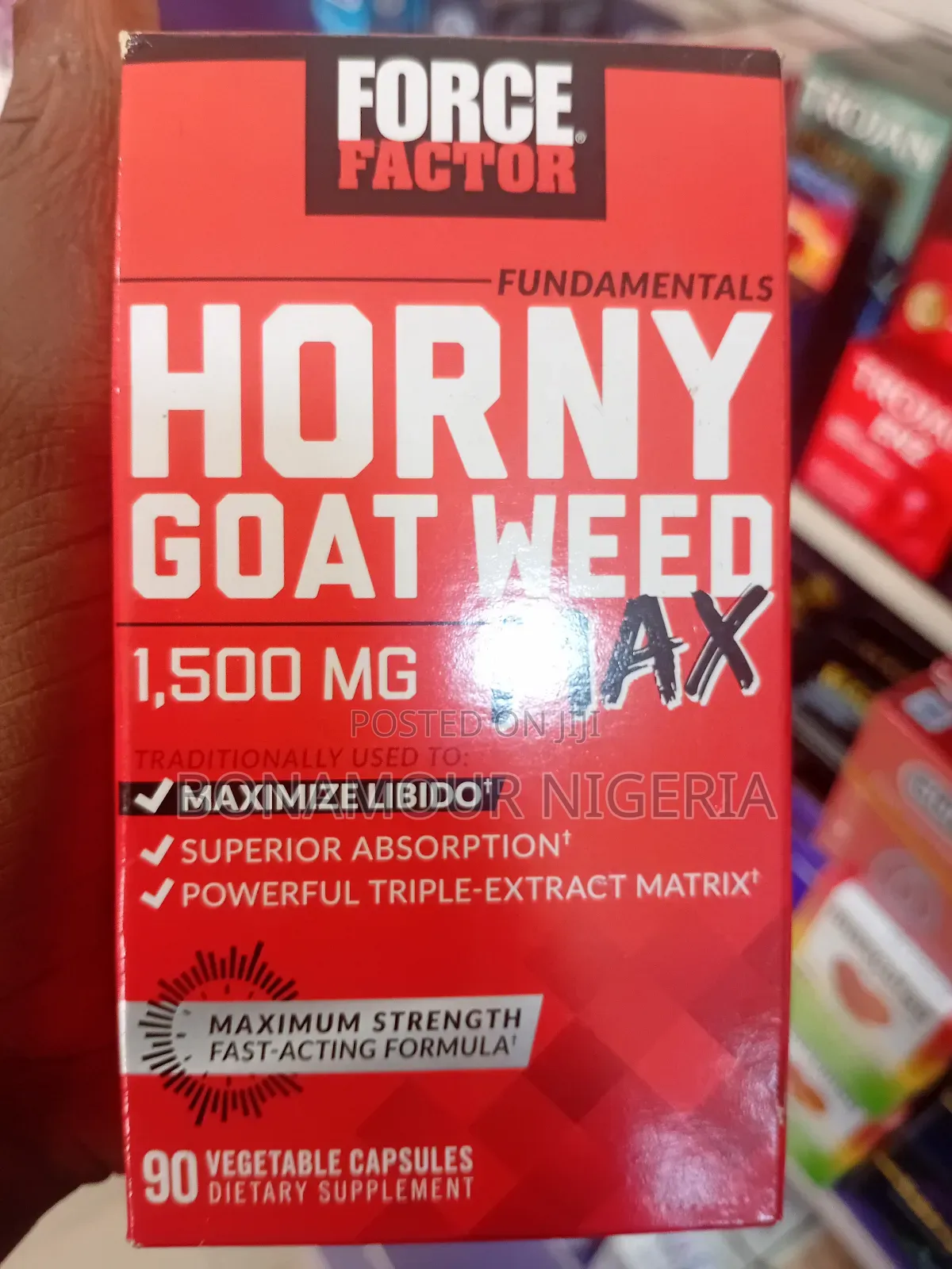 Force Factor Horny Goat Weed 1500mg X90 Veg Caps