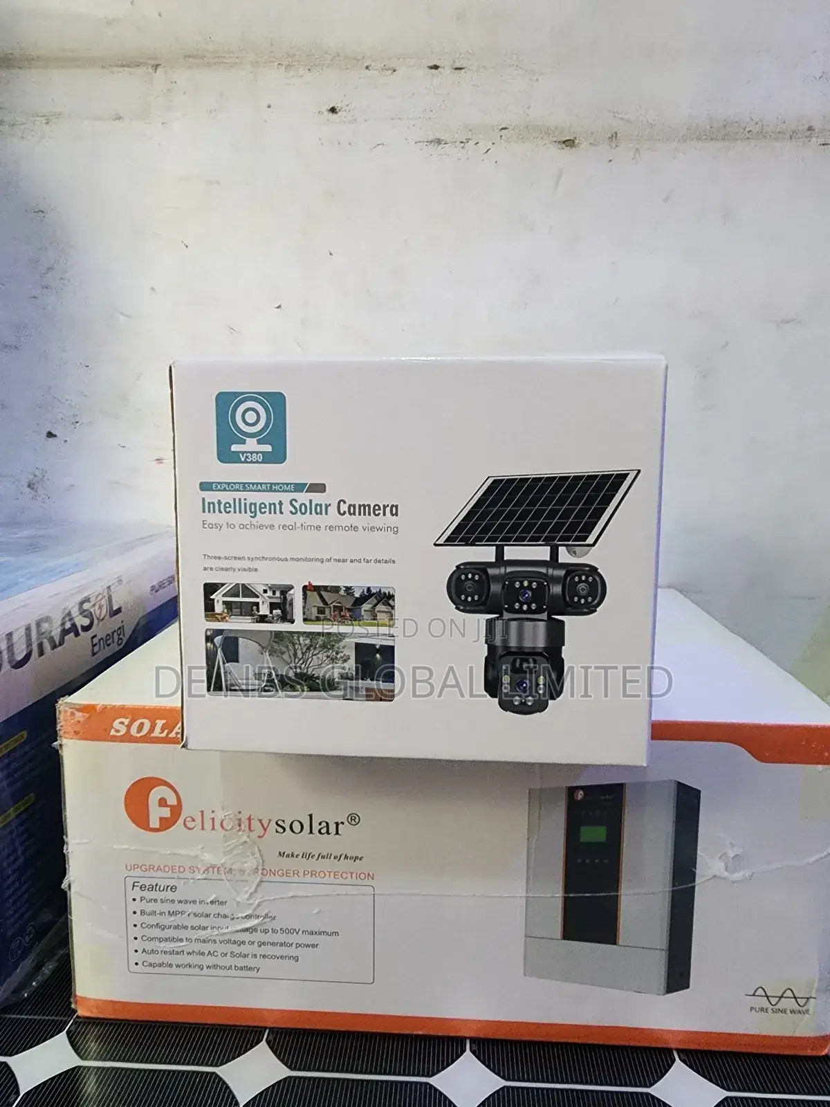 Dual 3lens PTZ 4g Sim Solar Alert CCTV Camera Outdoor 360°