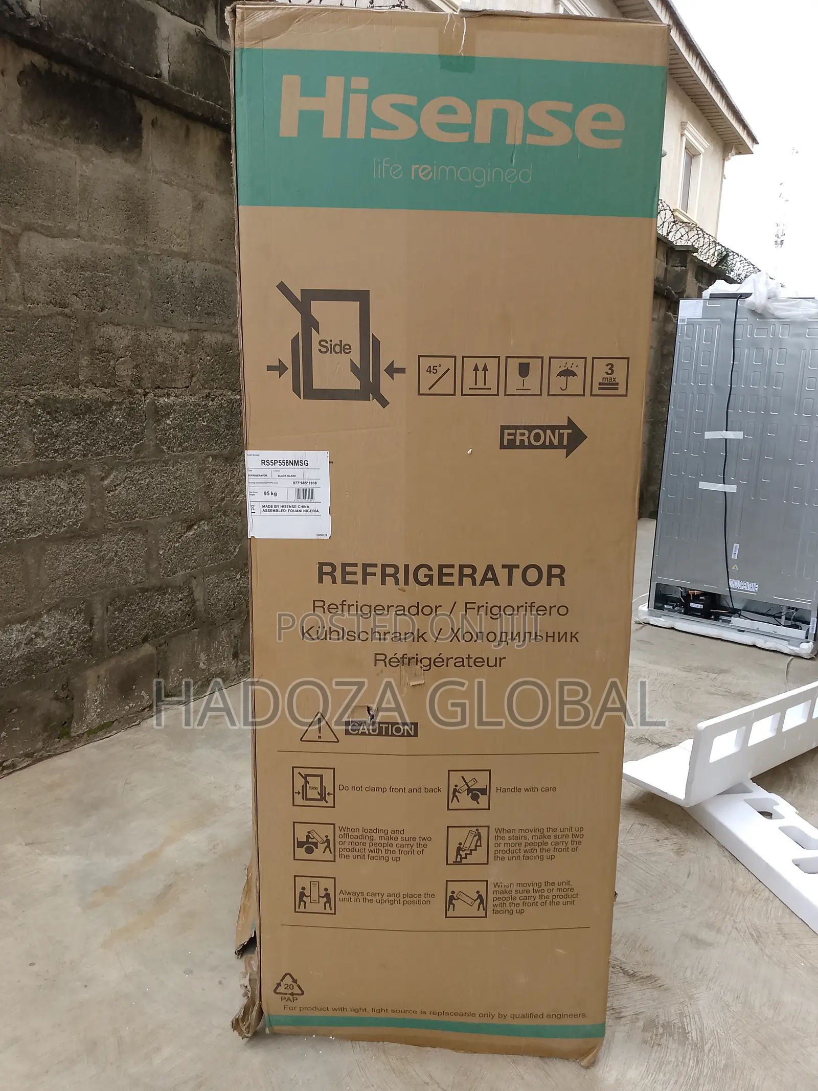 Sealed Hisense Fridge 529l - Side By Side + Water Dispenser
