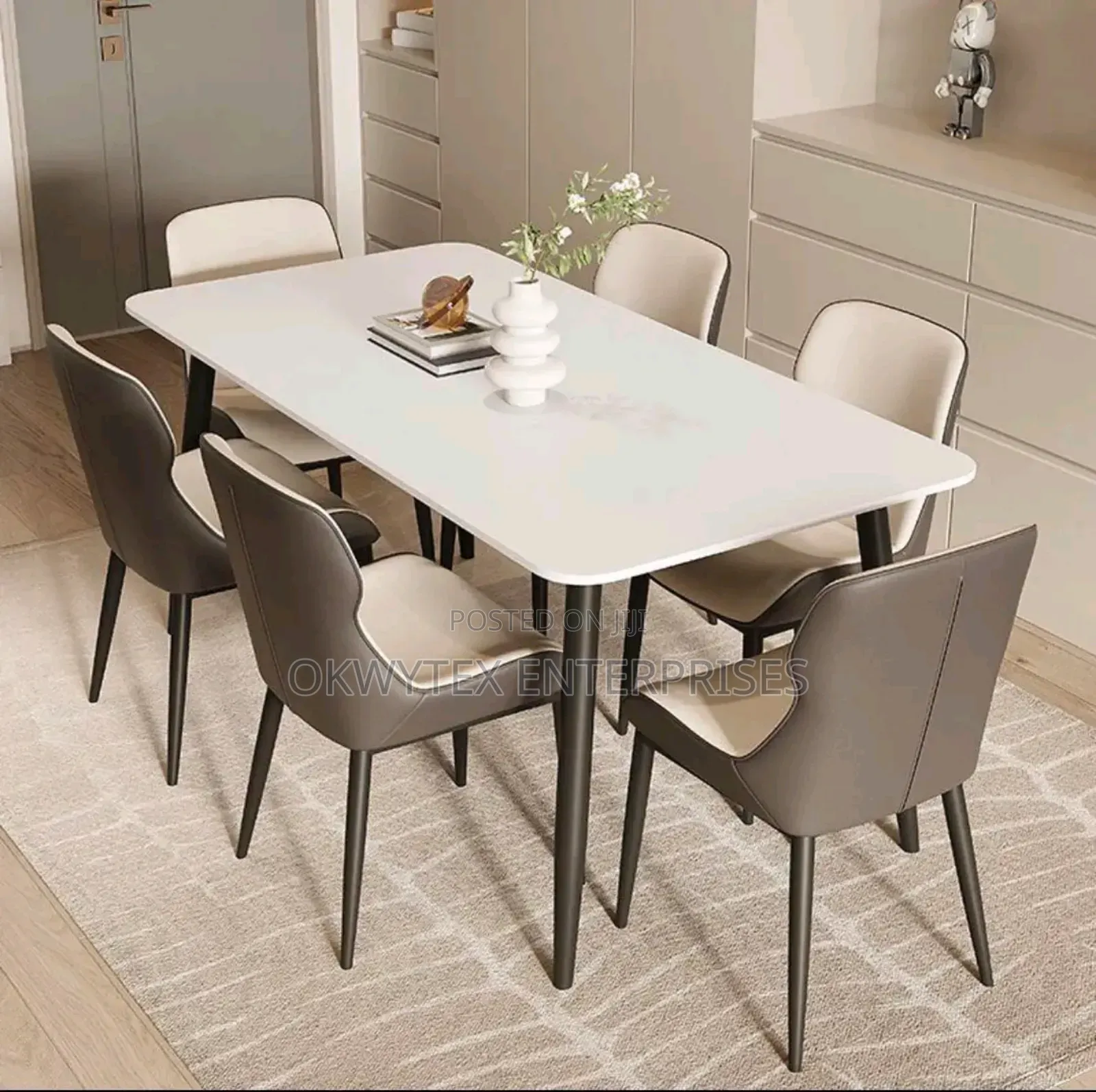 Quality Marble Top and Leader Chairs Dining Sets