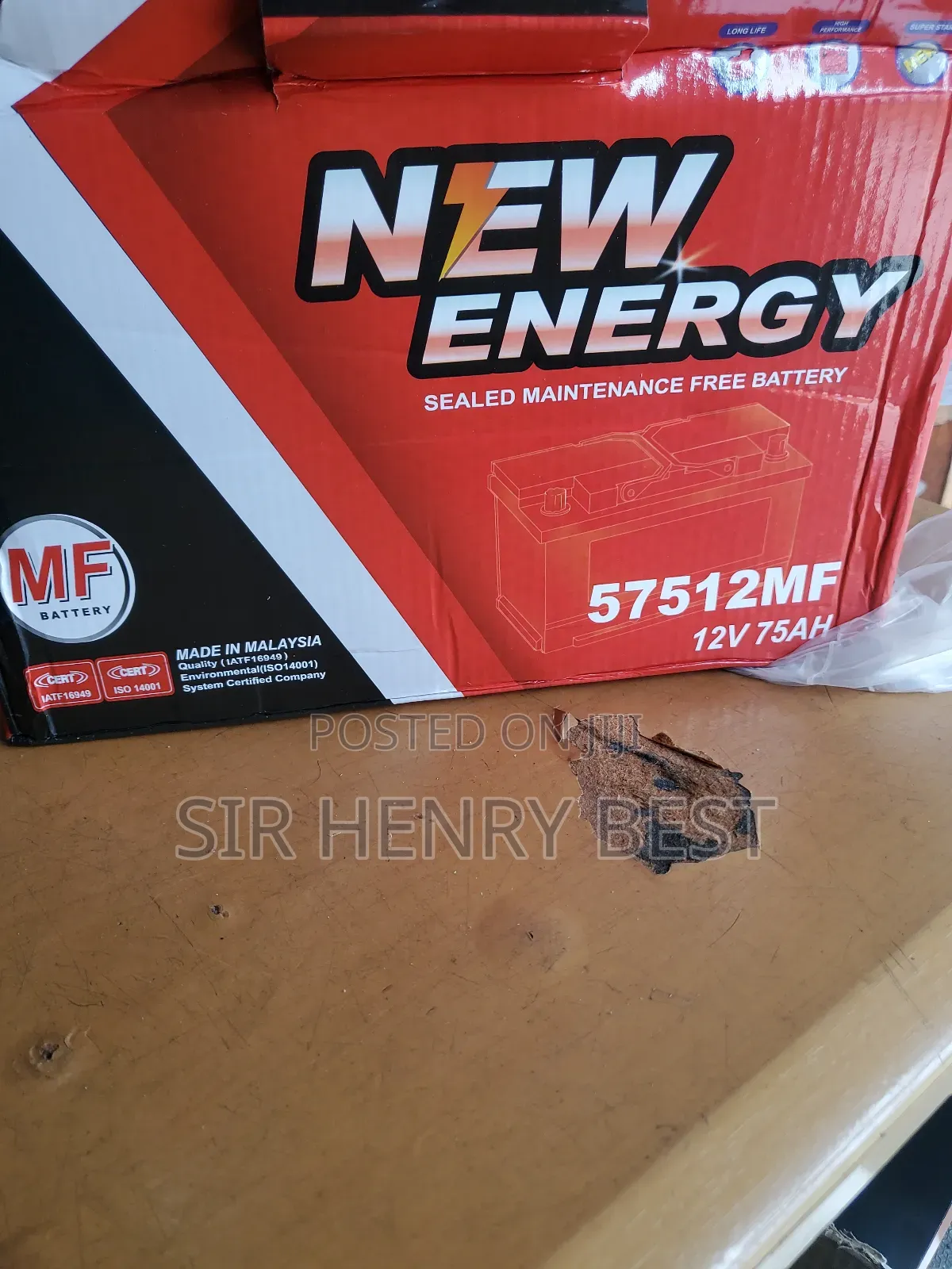 75 Arms Battery. Made In Malaysia.