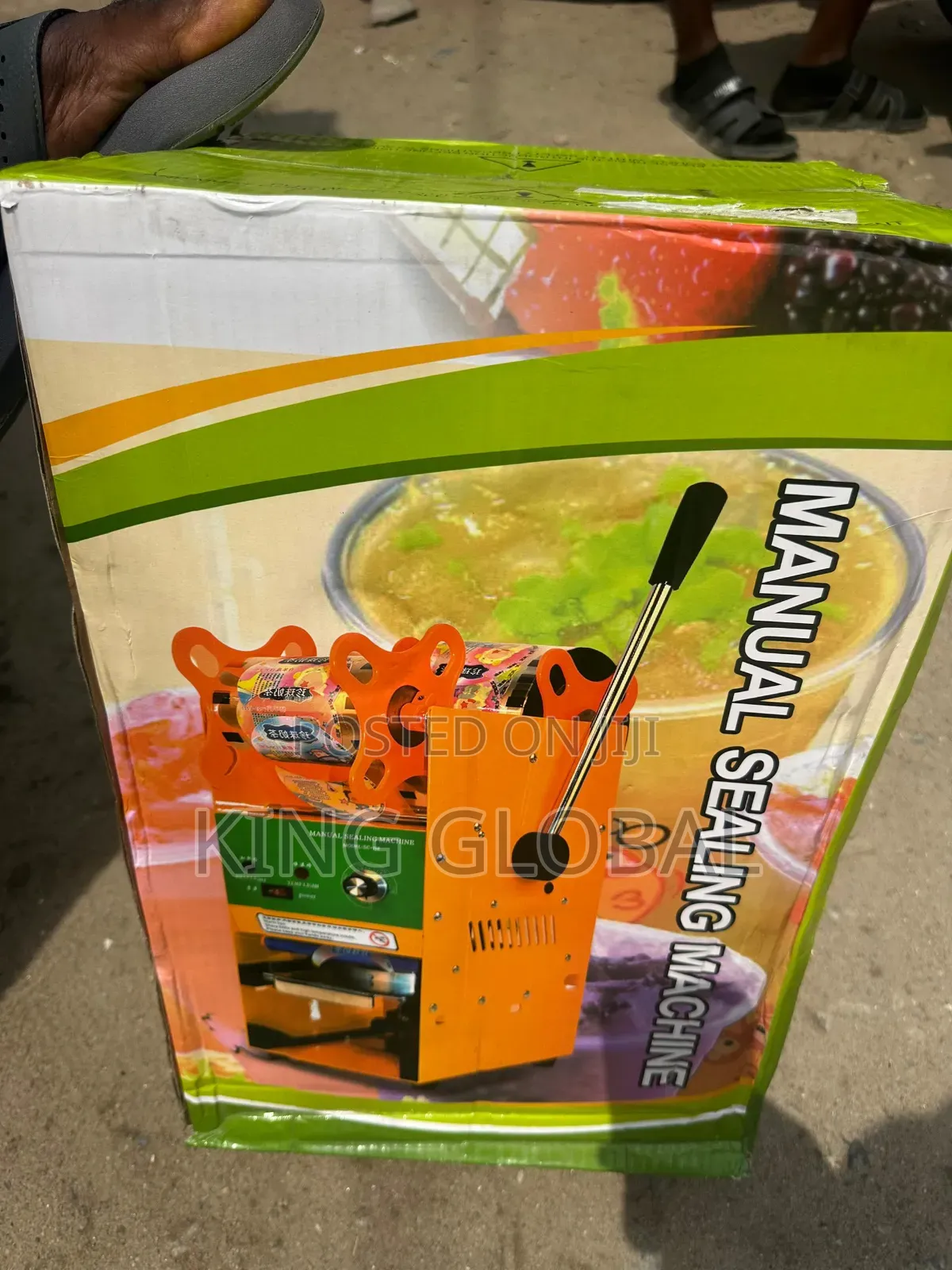 Mamual Cup Sealing Machine.