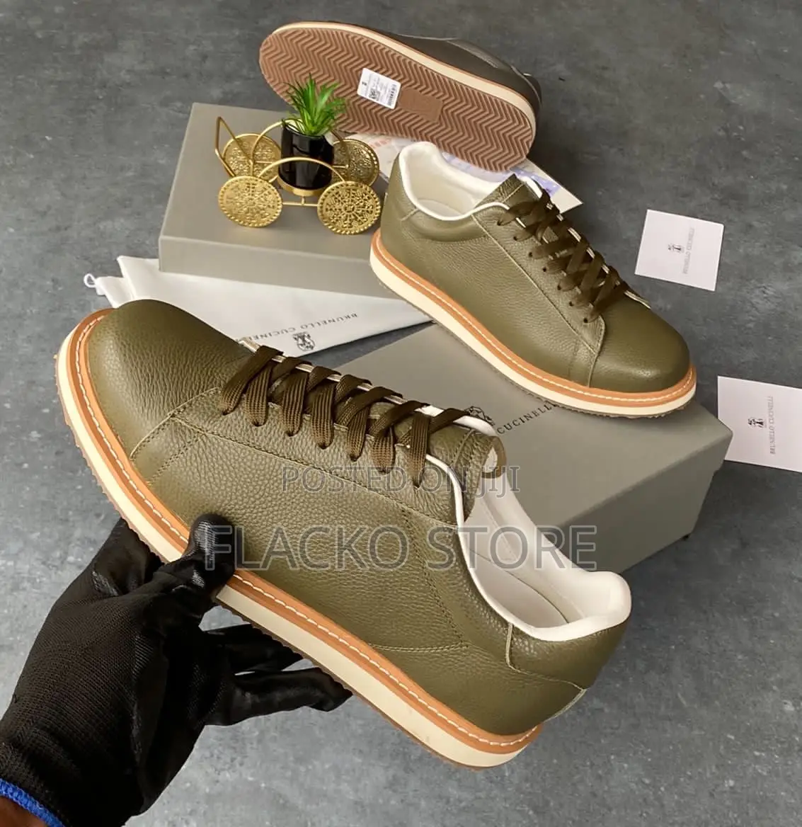 Original Brunello Cucinelli Casual Leather Sneakers