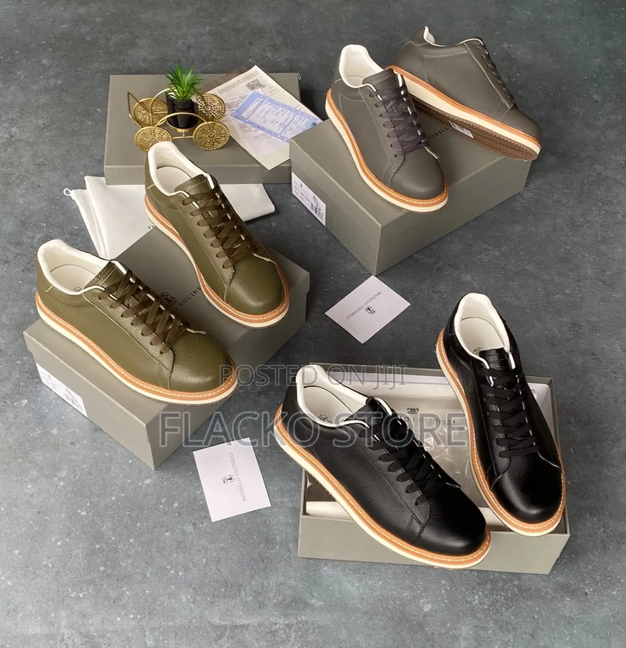 Original Brunello Cucinelli Casual Leather Sneakers