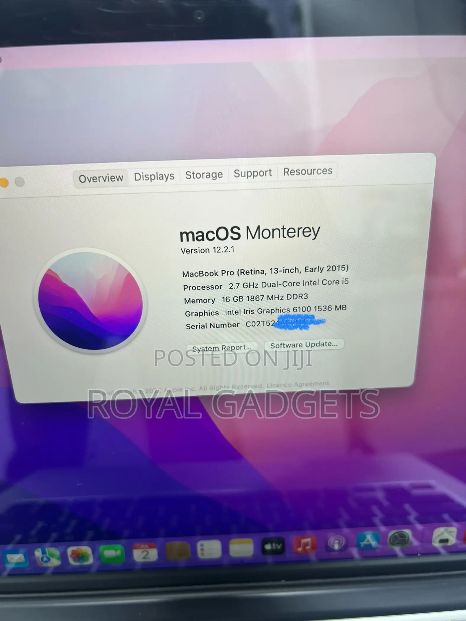 Laptop Apple MacBook 2015 16GB Intel Core i5 SSD 256GB