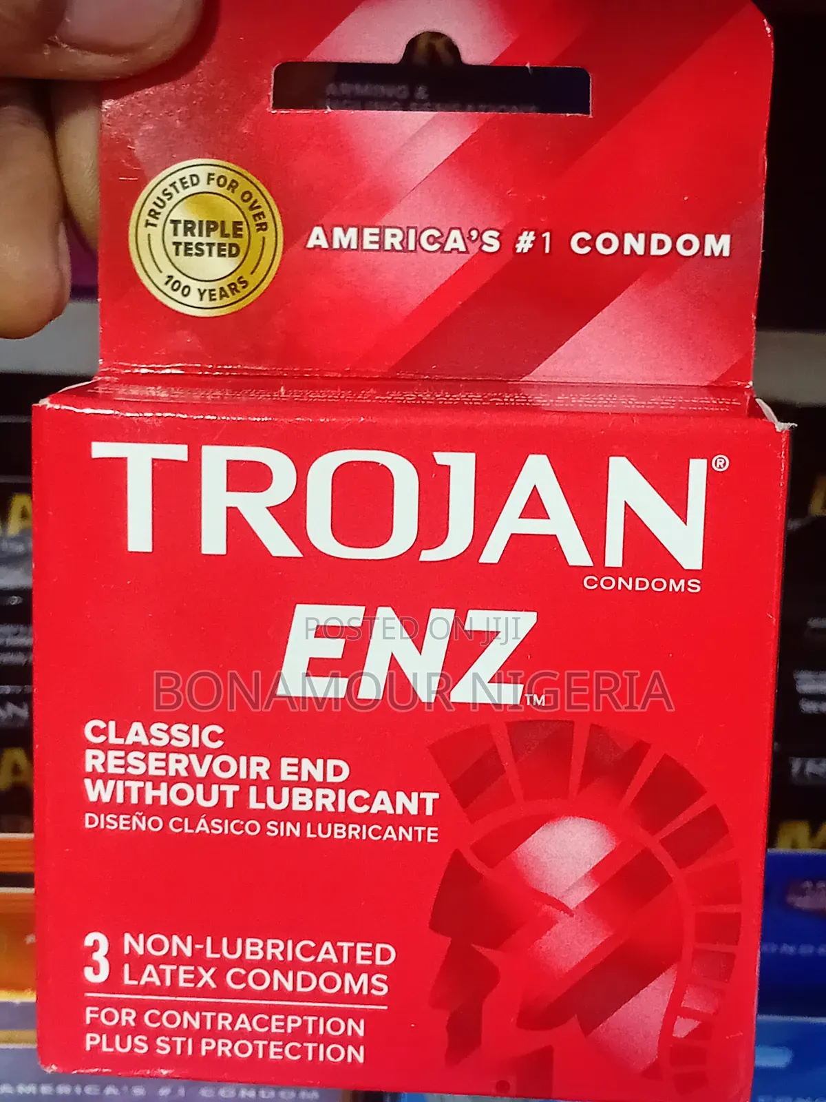 Trojan Enz Non-Lubricated Condoms X3