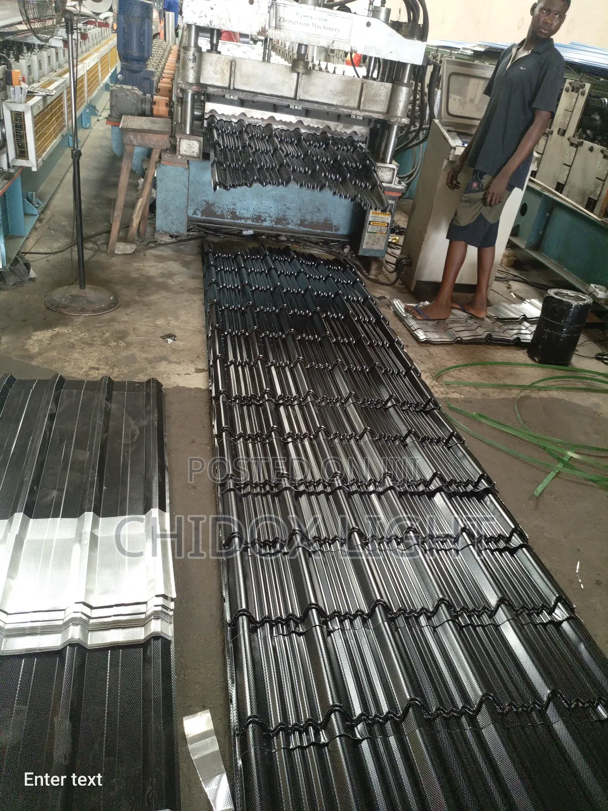 Step Tiles Design Aluminum Roofing Sheet Oven Baked Black